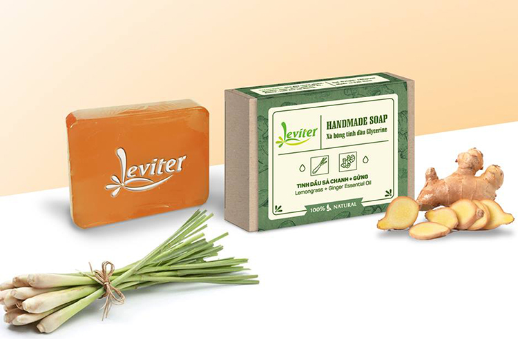Xà Phòng Leviter Tinh Dầu Sả Chanh + Gừng