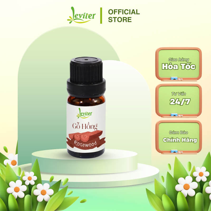 Leviter - Tinh dầu Gỗ Hồng 10ml giảm đau đầu kèm theo buồn nôn và liên quan đến căng thẳng và căng thẳng