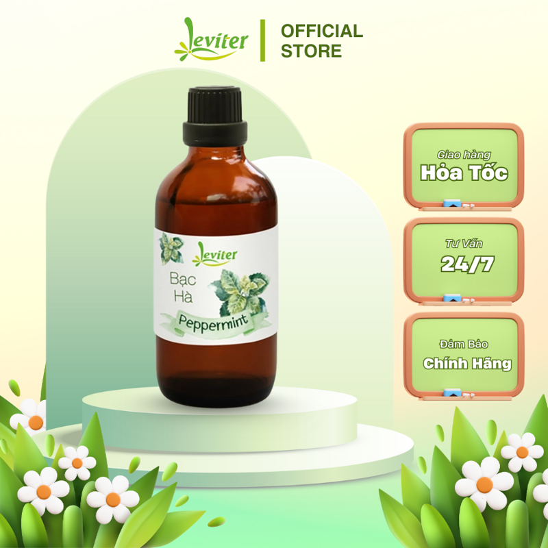 Tinh dầu Bạc Hà Leviter 100ml - Thư giản, giảm stress, đuổi chuột, đuổi muỗi, khử mùi