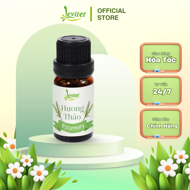Tinh dầu hương thảo leviter 10ml xông phòng tạo hương thơm và xua đuổi muỗi