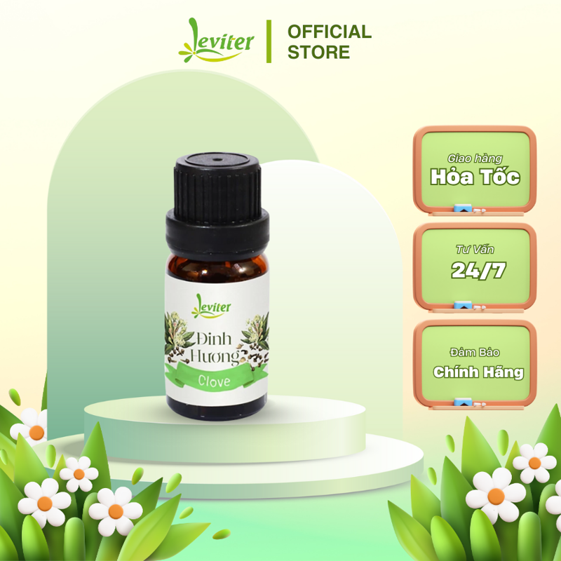 Tinh dầu đinh hương leviter 10ml - 100ml mang hương thơm cỏ cây vô cùng thư giãn, dễ chịu
