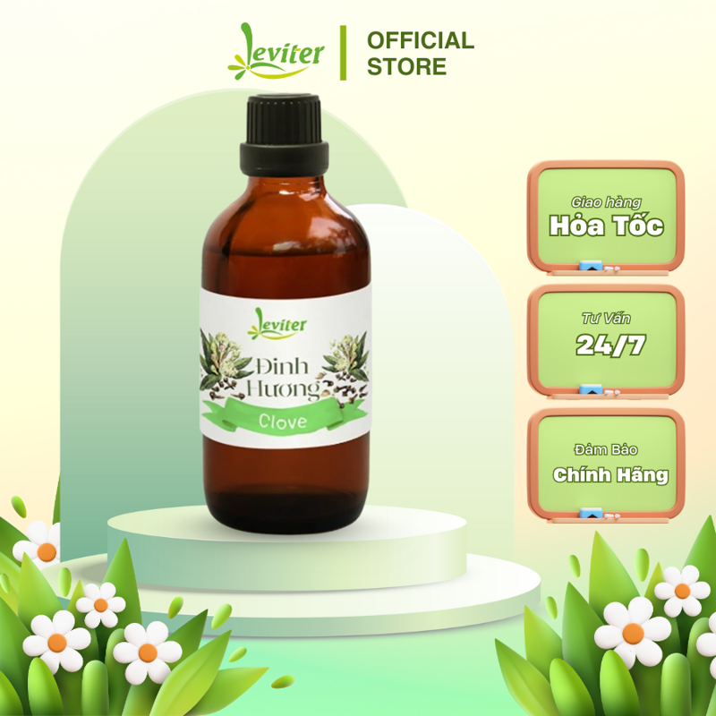 Tinh dầu đinh hương Leviter mang hương thơm cỏ cây vô cùng thư giãn, dễ chịu