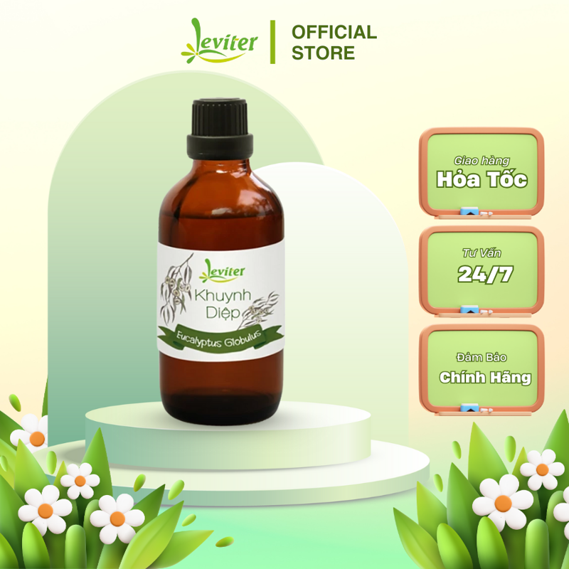 Tinh dầu khuynh diệp Leviter 100ml - Eucalyptus Globulus Essential Oil - Nhập khẩu Ấn Độ