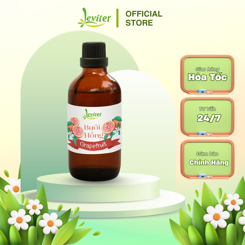 Tinh dầu thiên nhiên Leviter - Bưởi hồng 100ml mang đến không gian sống hữu ích vượt bậc cho cả gia đình