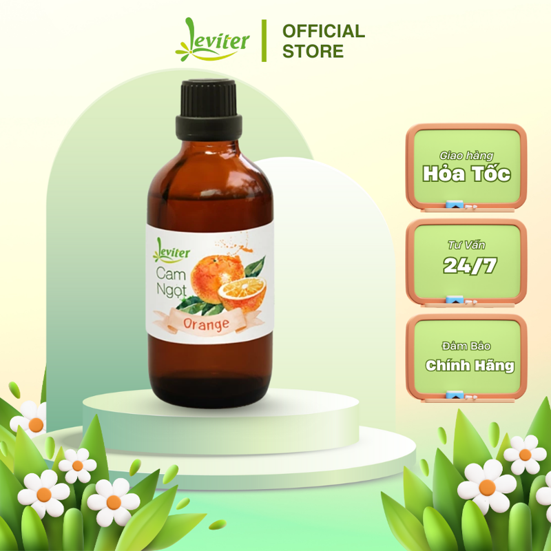 Tinh dầu tự nhiên Leviter Cam Ngọt 100ml xông phòng, làm xà bông handmade
