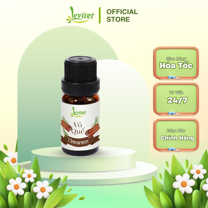 Tinh dầu Vỏ Quế Leviter - Cinnamon essential oil - tinh dầu massage, xông phòng 10ml